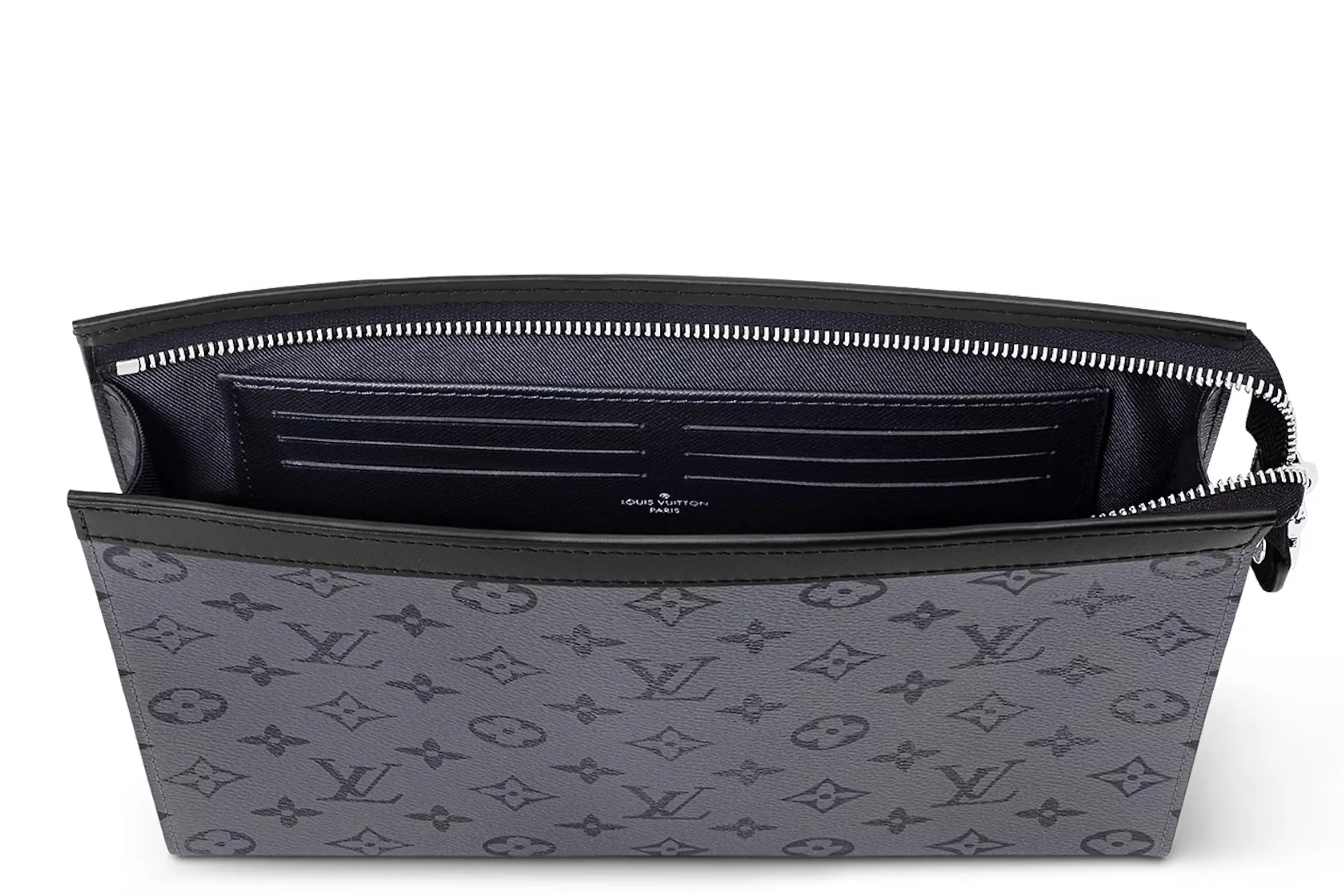 LOUIS VUITTON M69535 POCHETTE VOYAGE MM MONOGRAM ECLIPSE REVERSE COATED CANVAS, WITH DUST COVER & BOX