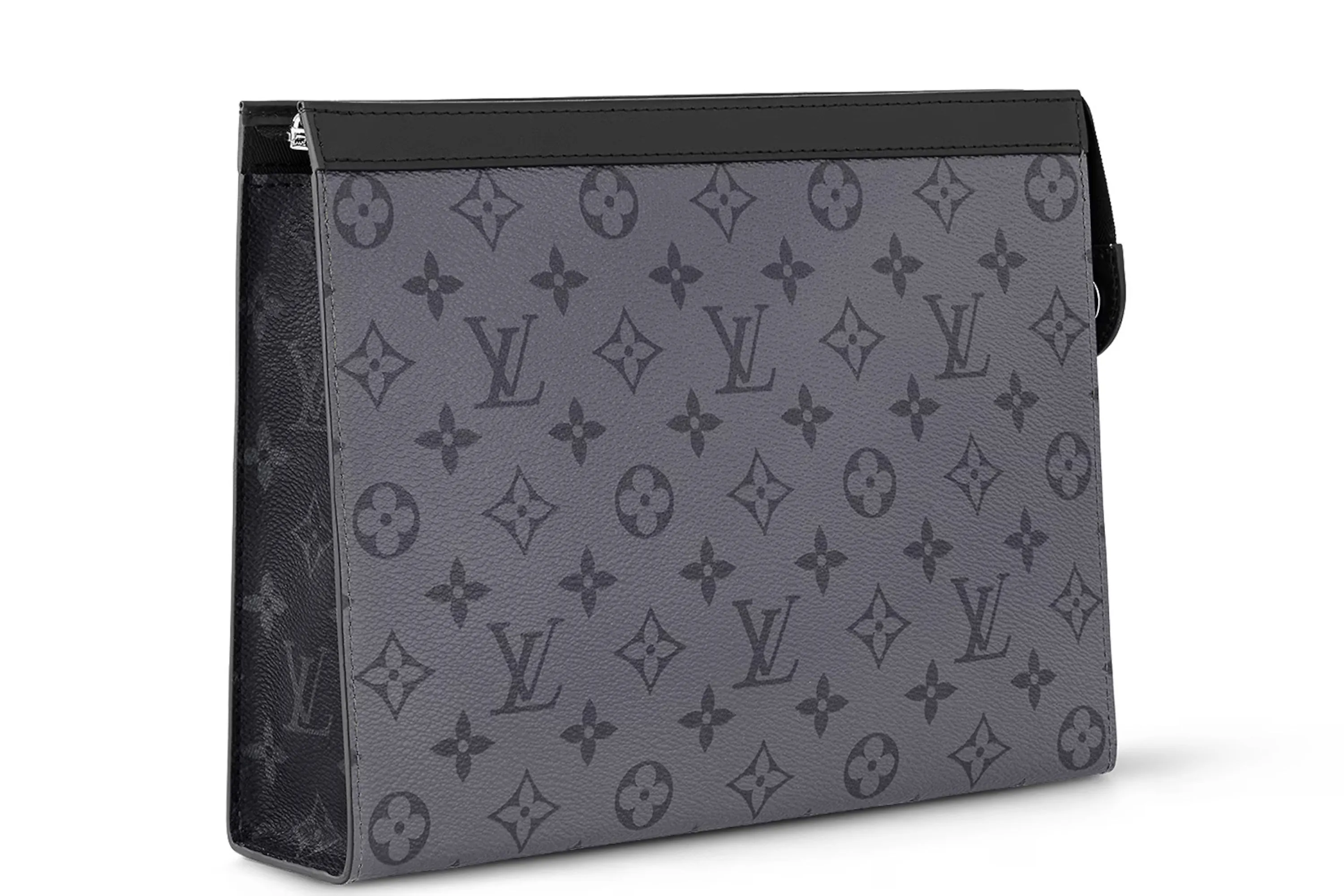 LOUIS VUITTON M69535 POCHETTE VOYAGE MM MONOGRAM ECLIPSE REVERSE COATED CANVAS, WITH DUST COVER & BOX