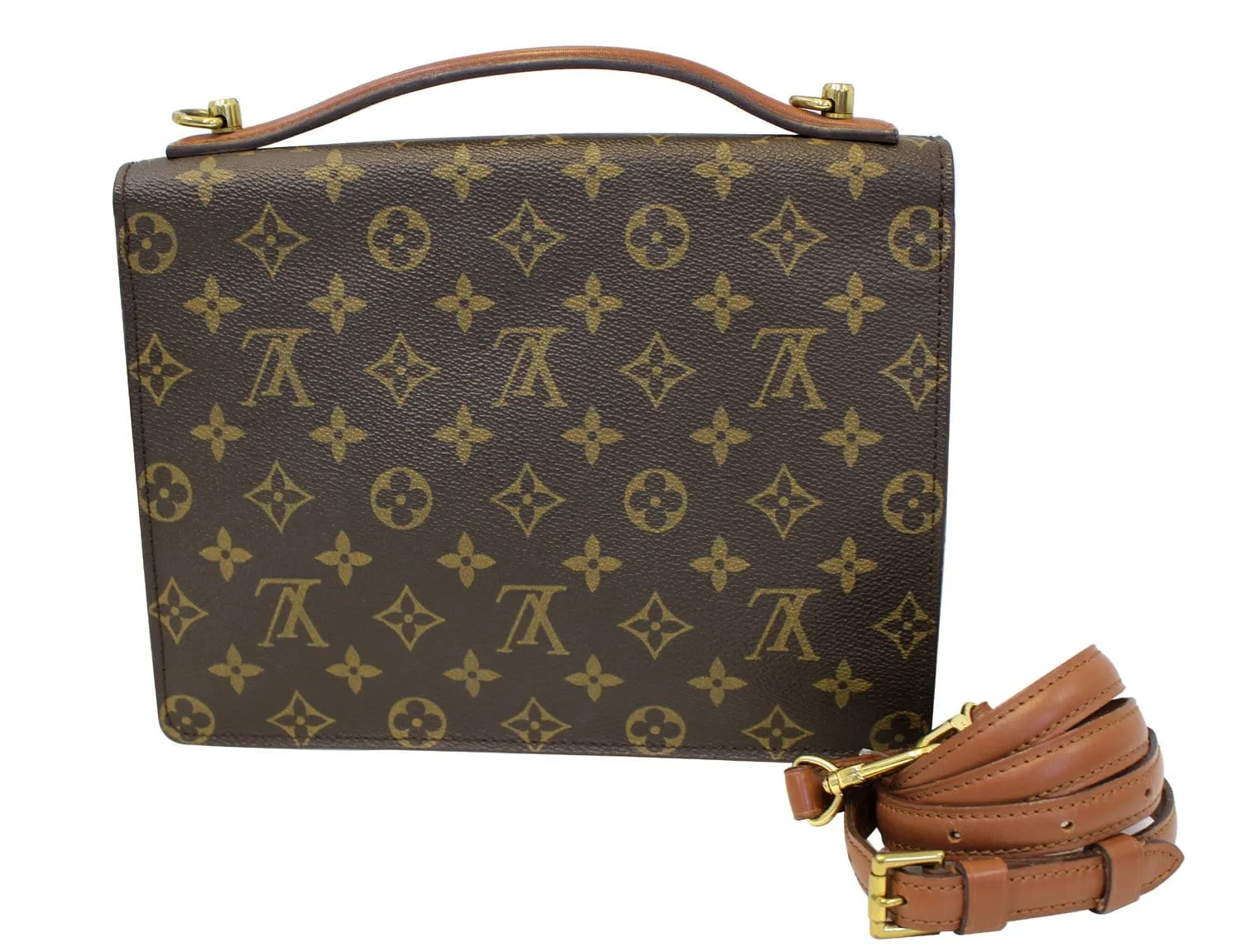LOUIS VUITTON Monogram Canvas Monceau Briefcase Bag