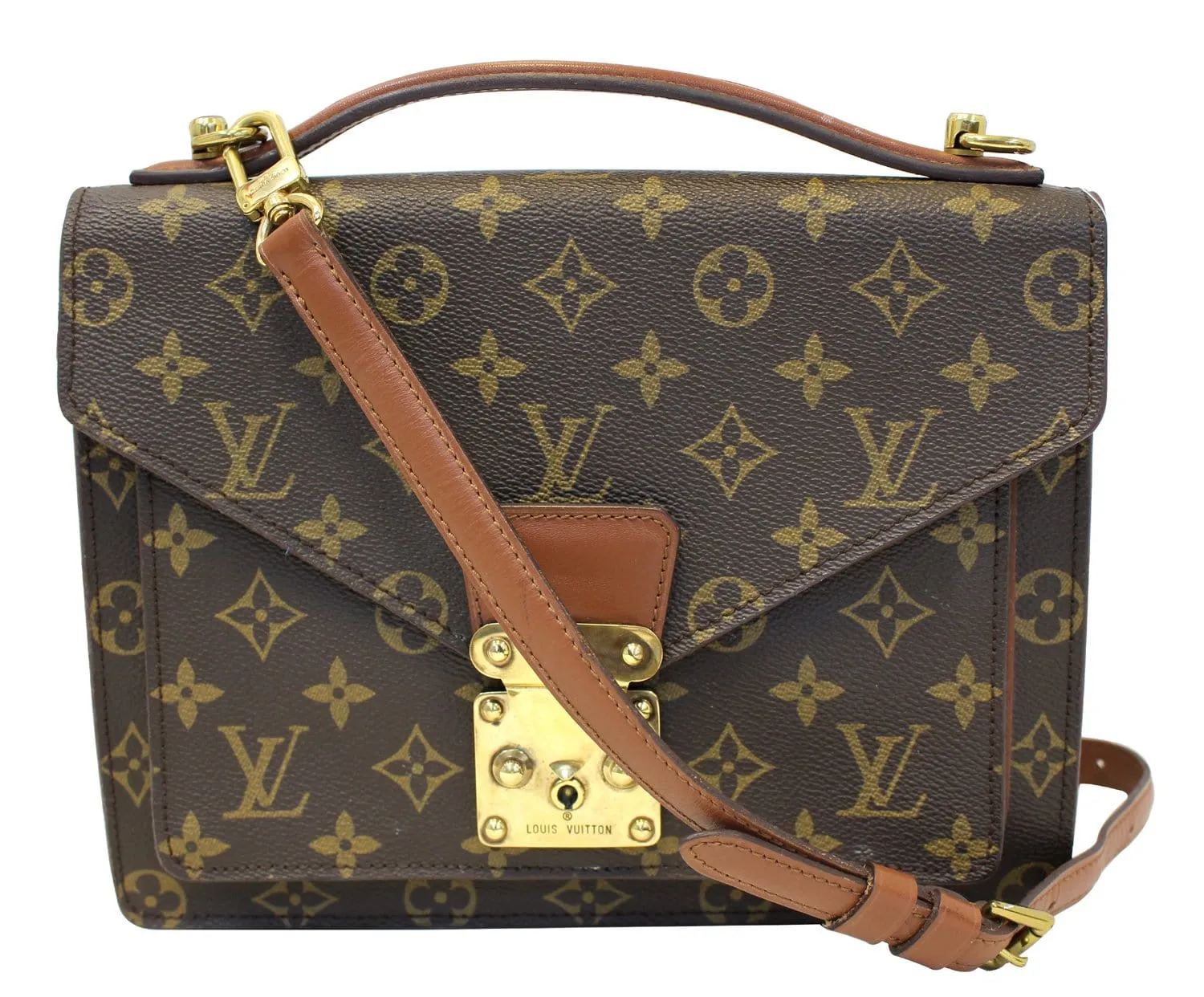 LOUIS VUITTON Monogram Canvas Monceau Briefcase Bag