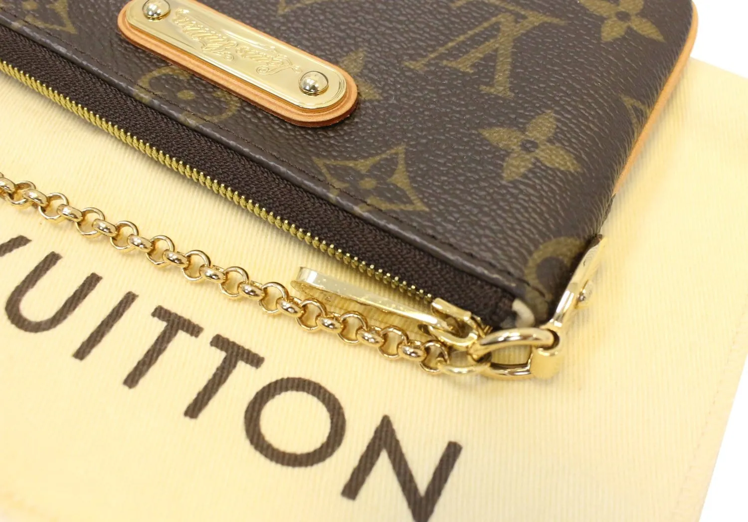 LOUIS VUITTON Monogram Canvas Pochette Milla PM Pouch