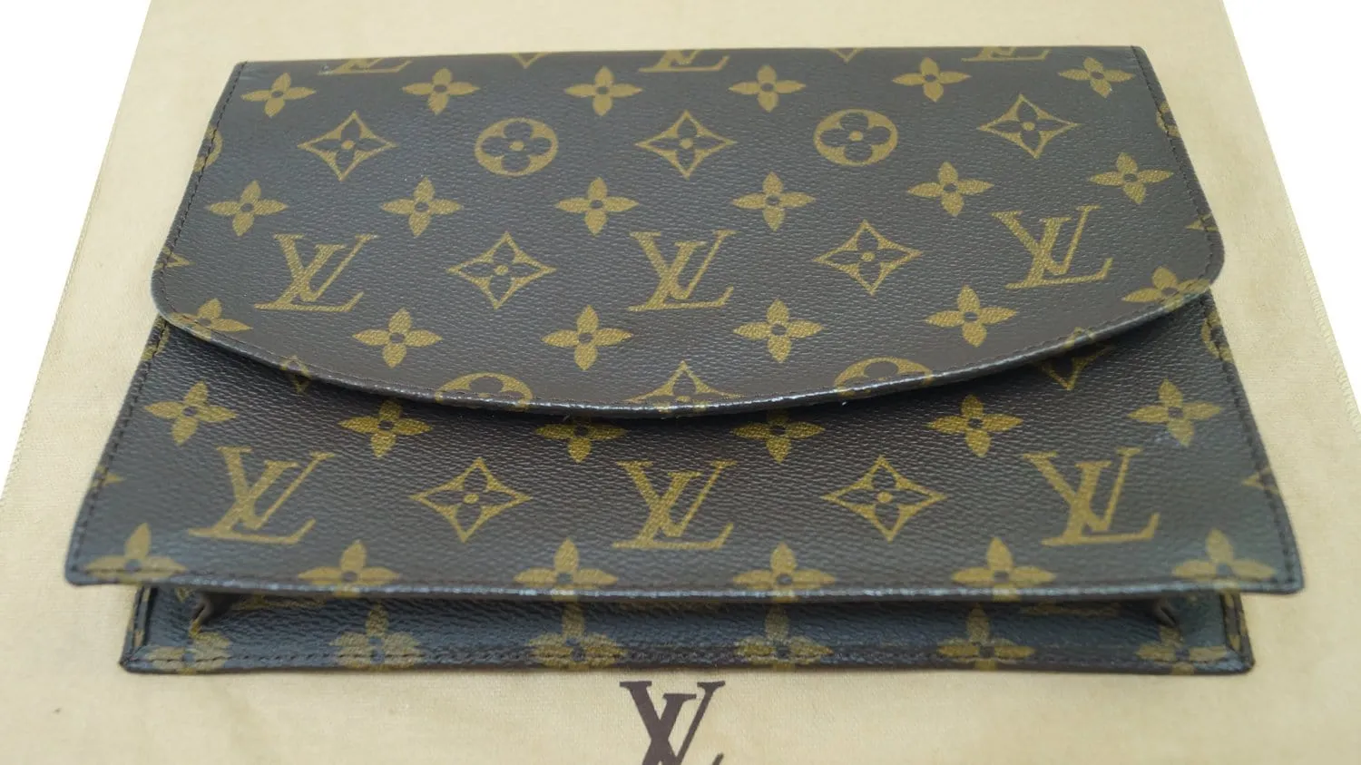 LOUIS VUITTON Monogram Canvas Pochette Rabat Clutch Bag