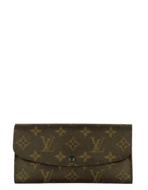 Louis Vuitton Monogram/ Green Emilie Wallet