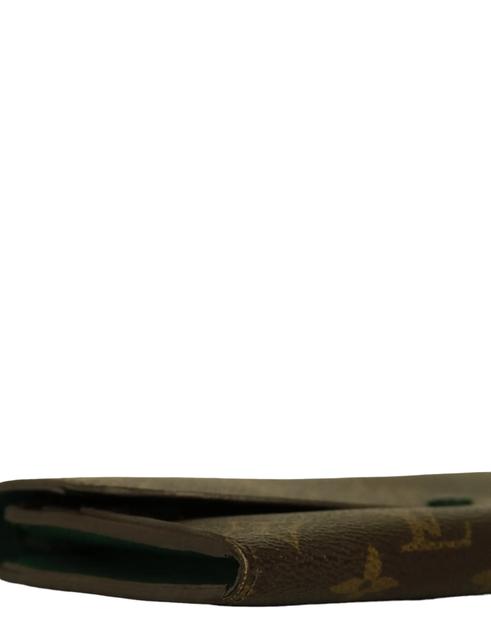 Louis Vuitton Monogram/ Green Emilie Wallet