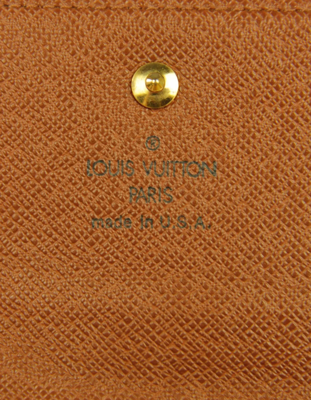 Louis Vuitton Monogram/ Green Emilie Wallet