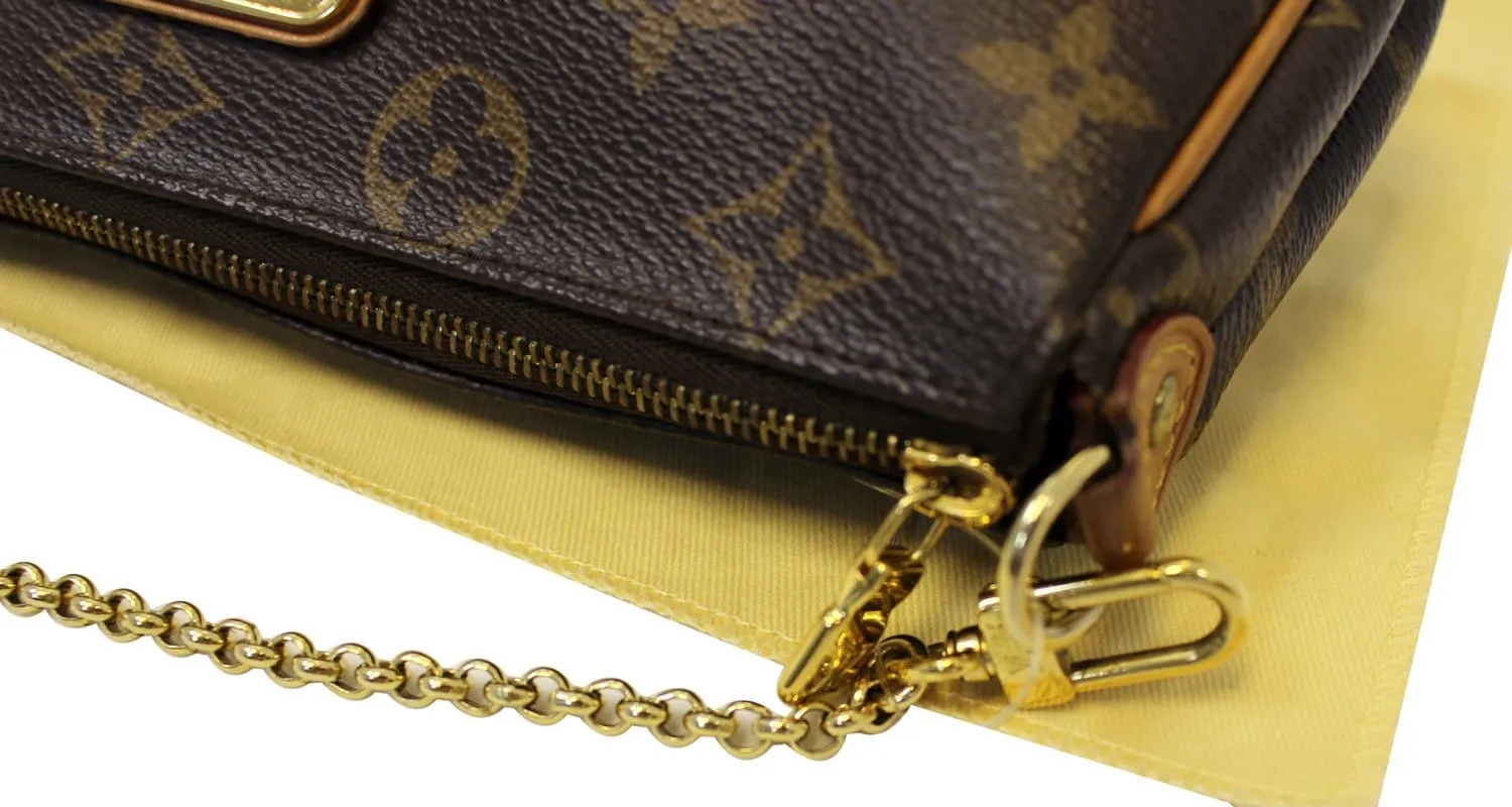 LOUIS VUITTON Monogram Pochette Eva Clutch Crossbody Bag