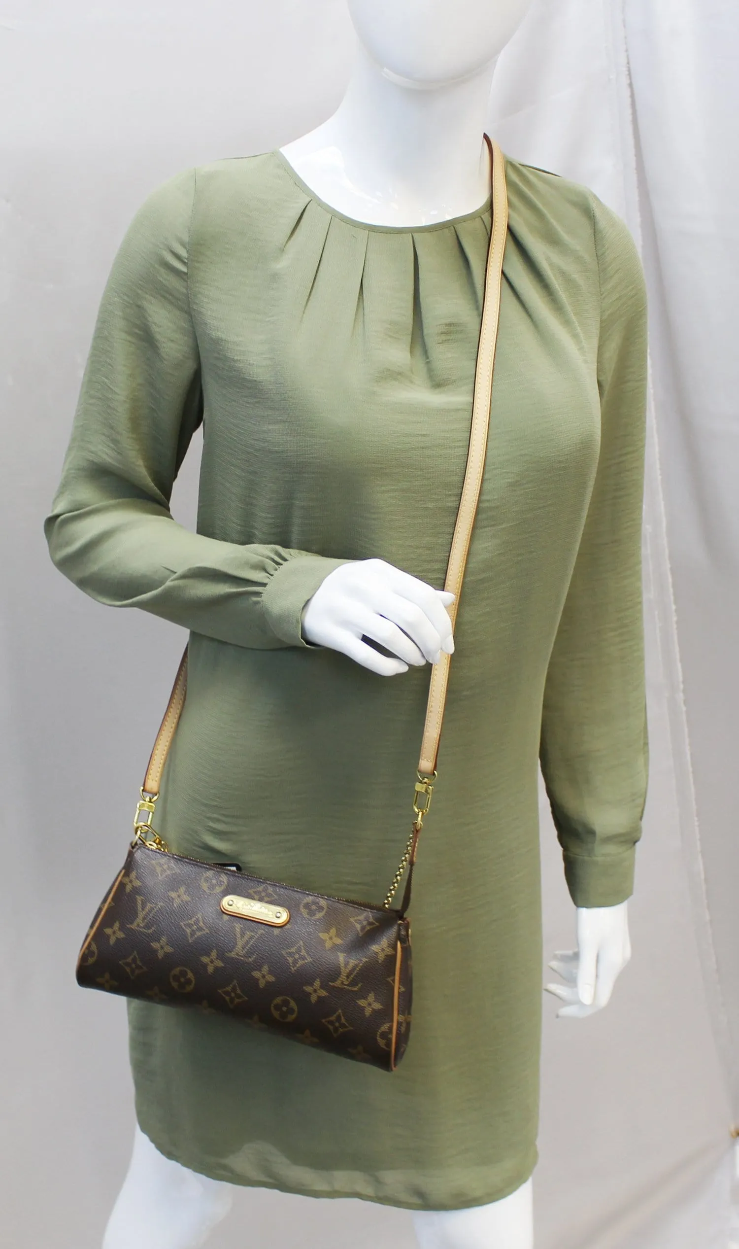 LOUIS VUITTON Monogram Pochette Eva Clutch Crossbody Bag
