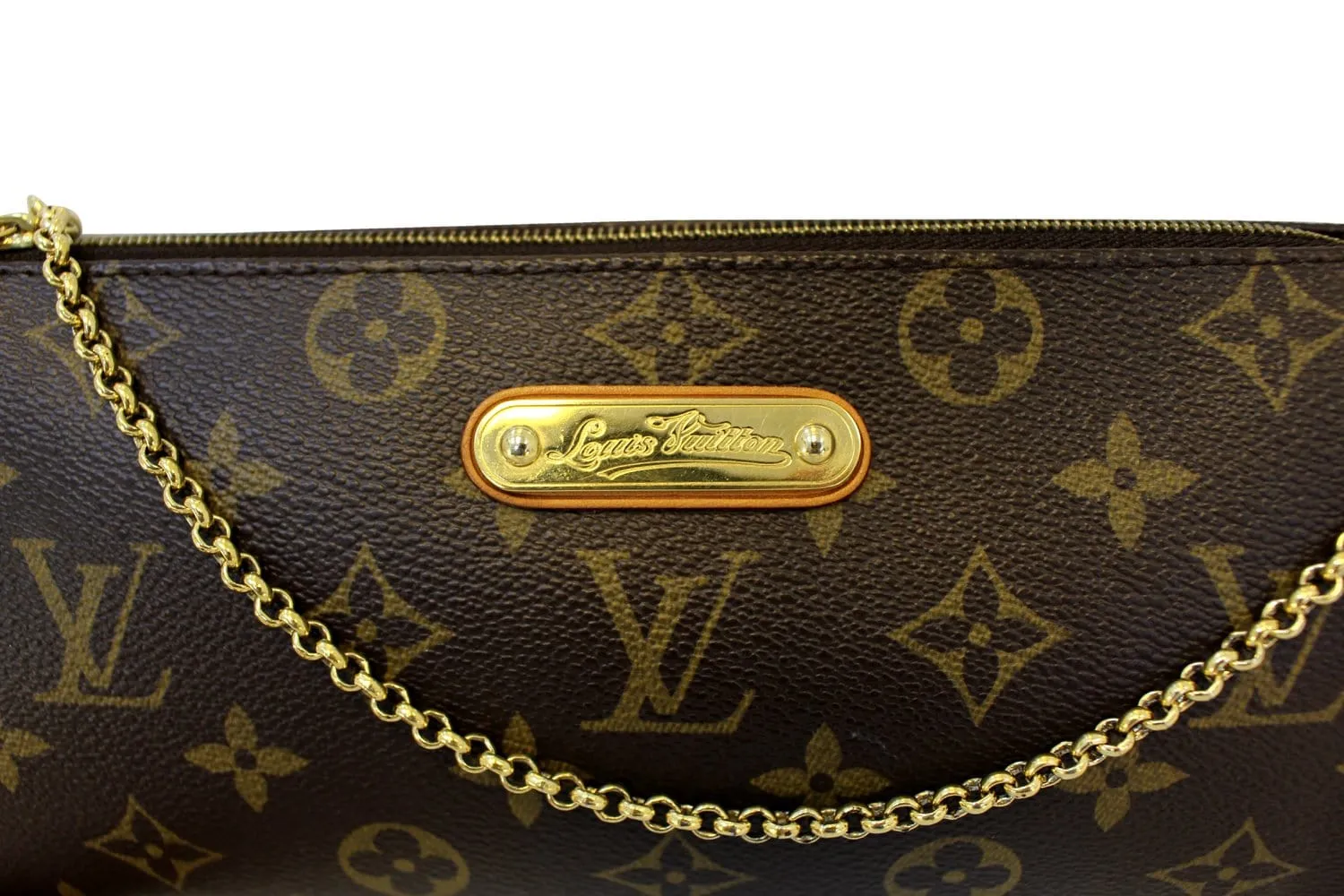 LOUIS VUITTON Monogram Pochette Eva Clutch Shoulder Bag