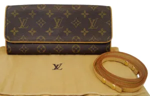 LOUIS VUITTON Monogram Pochette Twin GM Shoulder Pouch