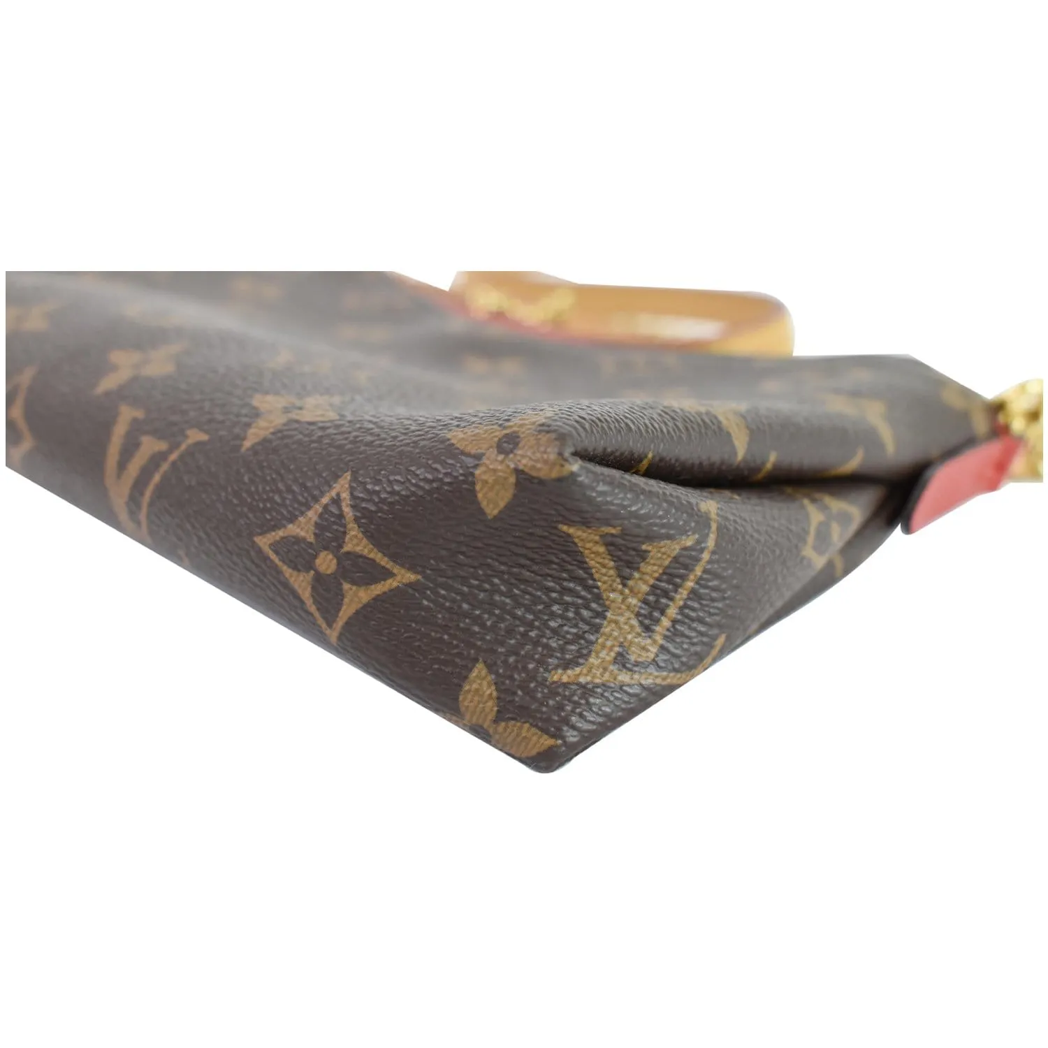 LOUIS VUITTON Pallas Clutch Monogram Canvas Crossbody Bag Brown