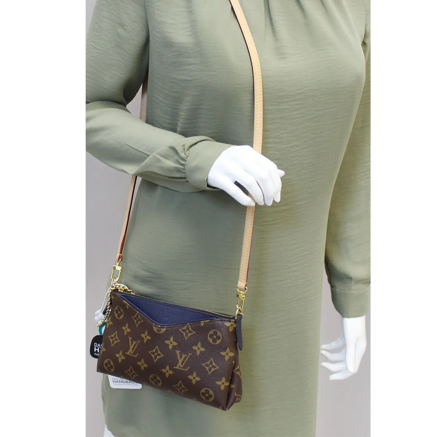 LOUIS VUITTON Pallas Clutch Monogram Canvas Crossbody Bag
