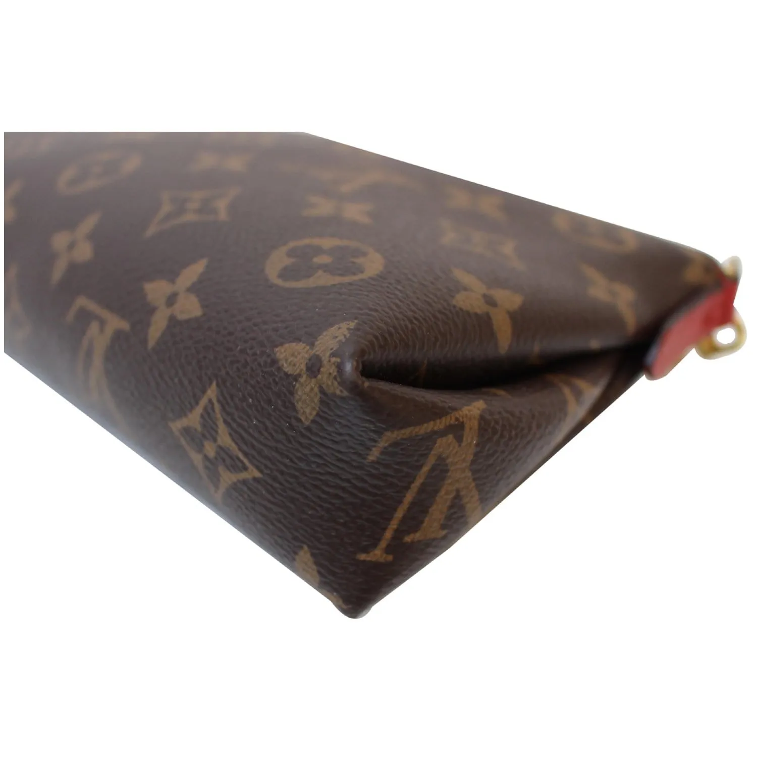 LOUIS VUITTON Pallas Monogram Canvas Clutch Crossbody Bag Brown
