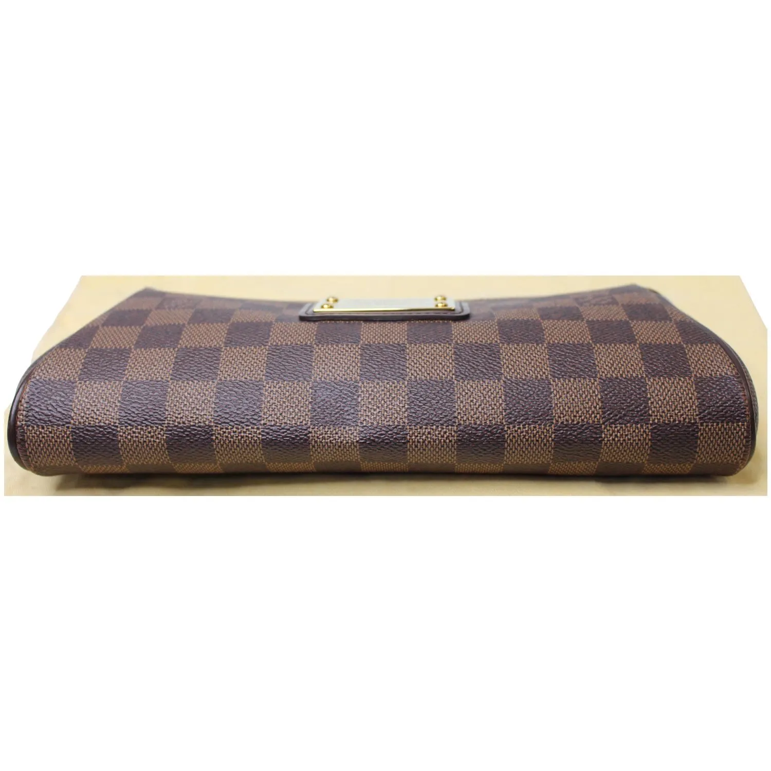 LOUIS VUITTON Pochette Eva Damier Ebene Clutch Bag Brown