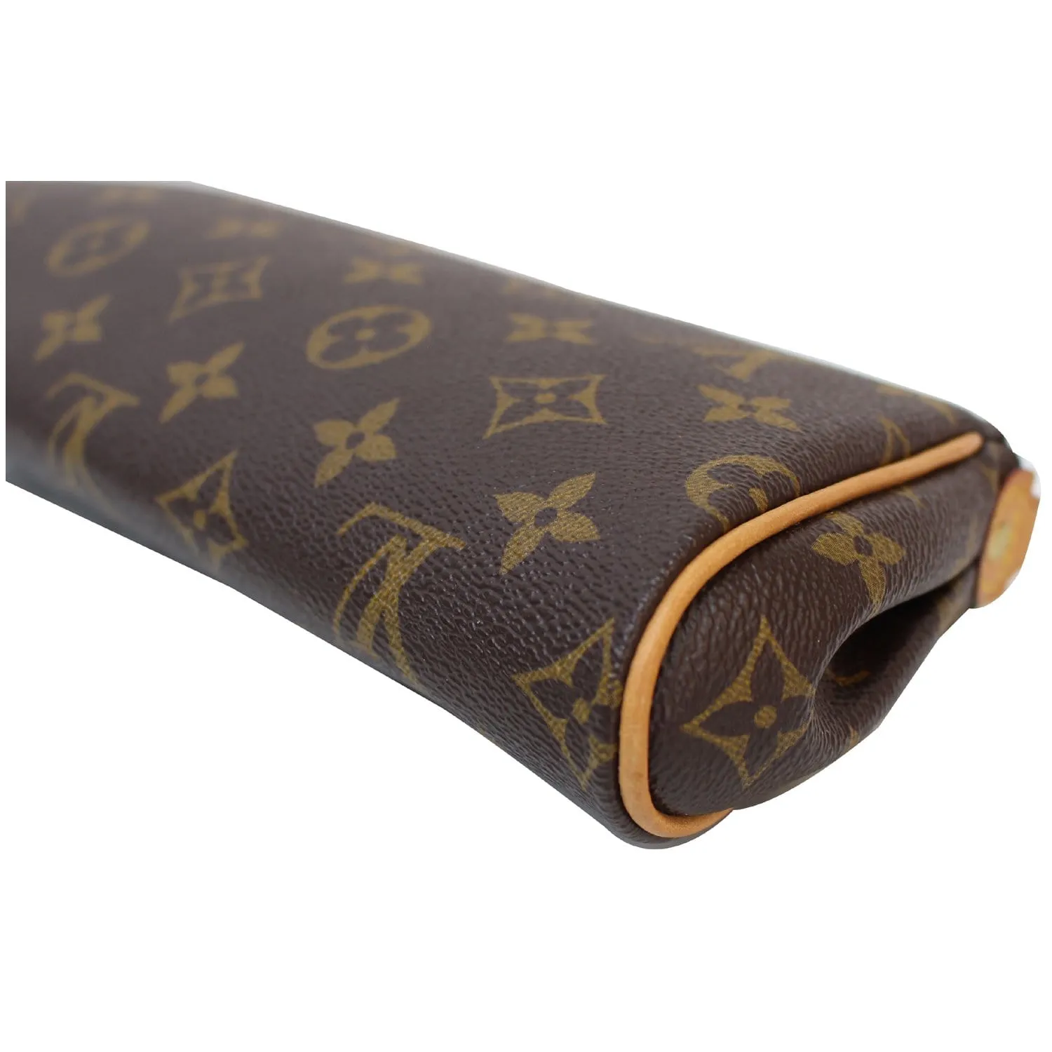 LOUIS VUITTON Pochette Eva Monogram Canvas Crossbody Bag Brown