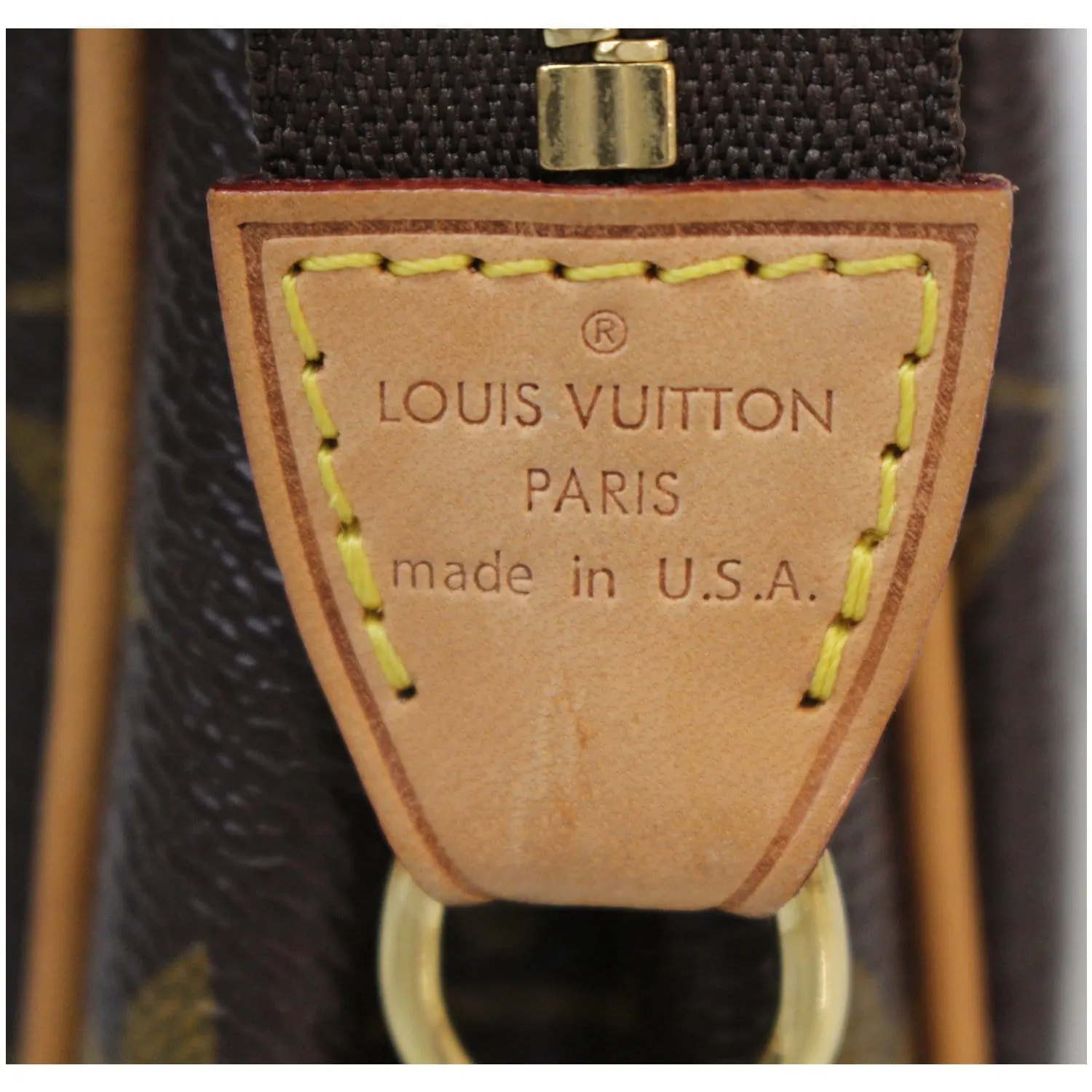 LOUIS VUITTON Pochette Eva Monogram Canvas Crossbody Bag Brown
