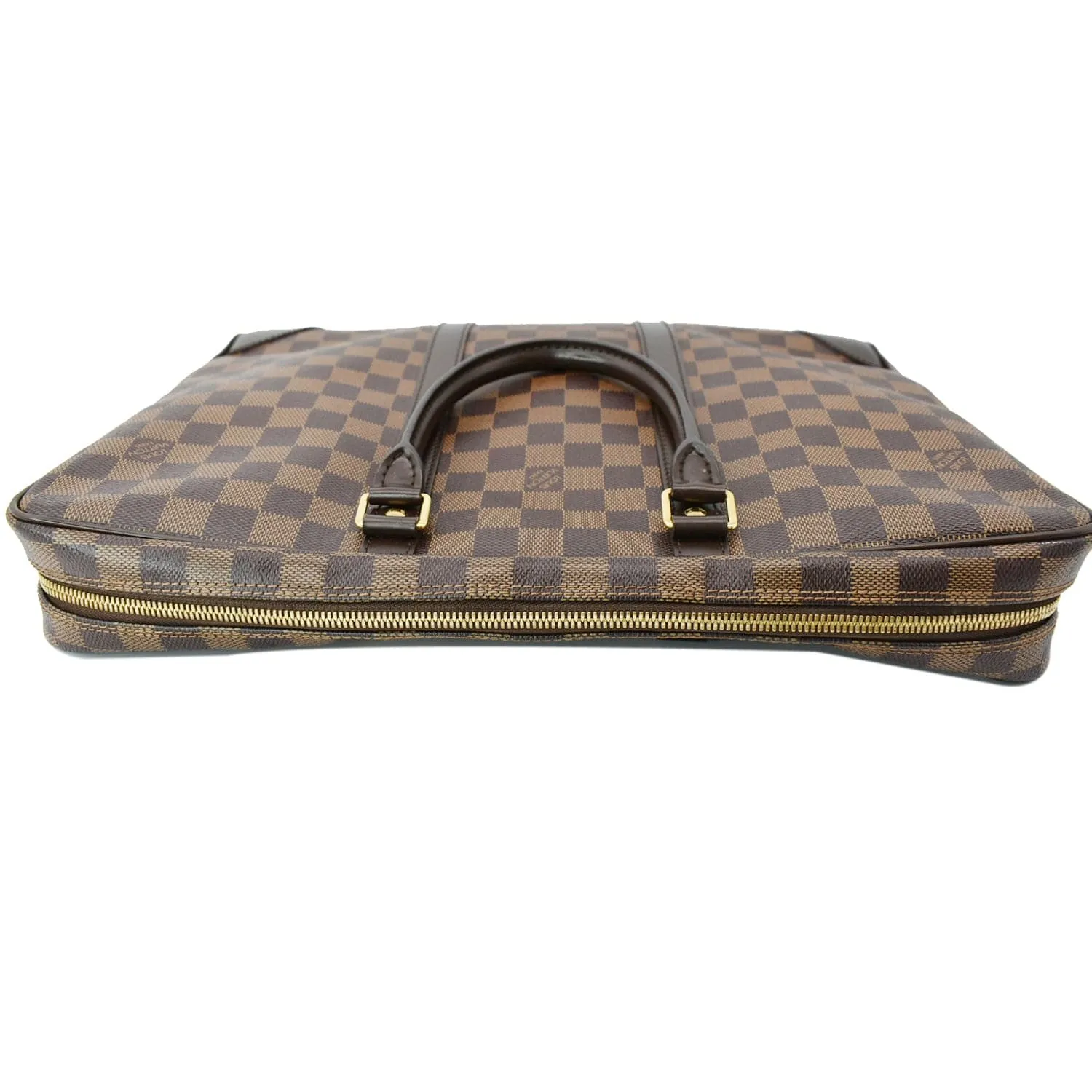 LOUIS VUITTON Porte Documents Voyage Damier Ebene Briefcase Bag Brown - Hot Deals