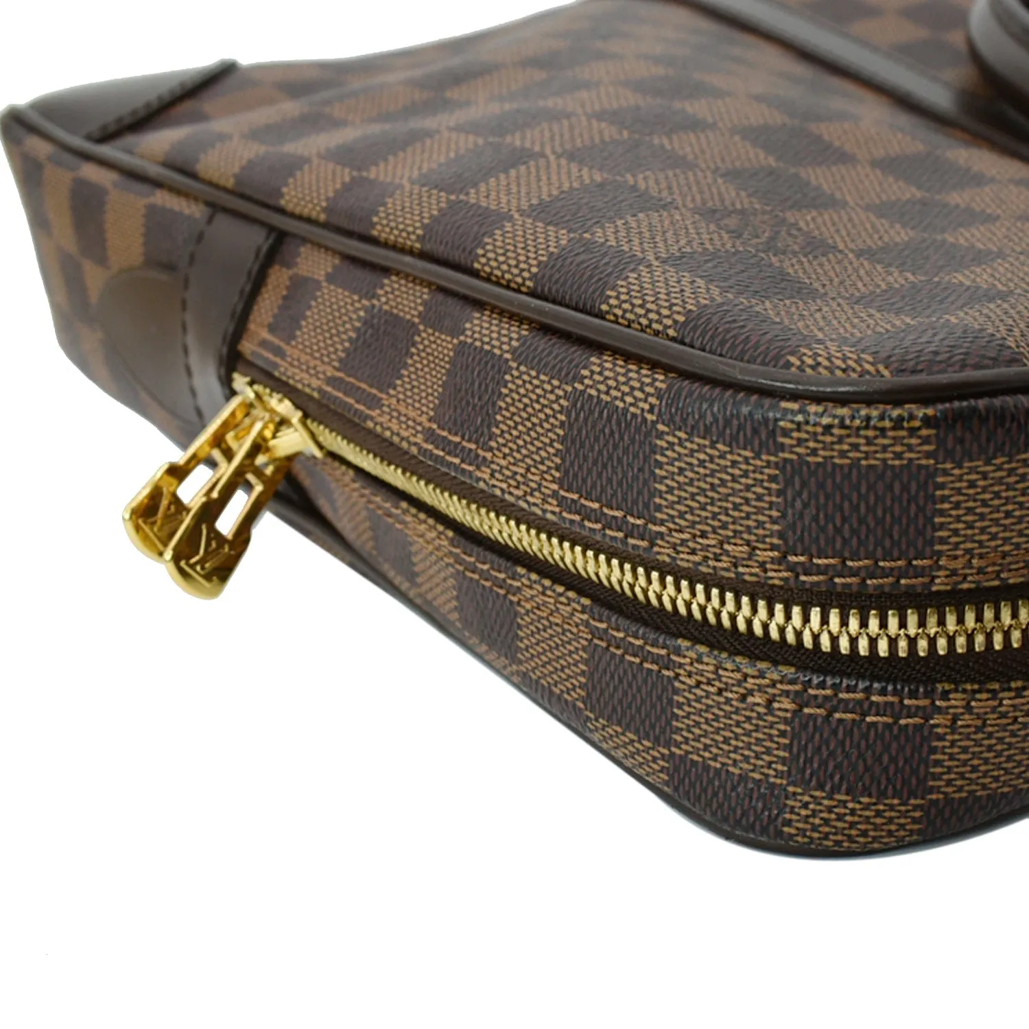 LOUIS VUITTON Porte Documents Voyage Damier Ebene Briefcase Bag Brown - Hot Deals
