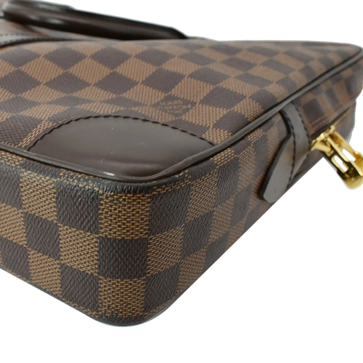 LOUIS VUITTON Porte Documents Voyage Damier Ebene Briefcase Bag Brown - Hot Deals