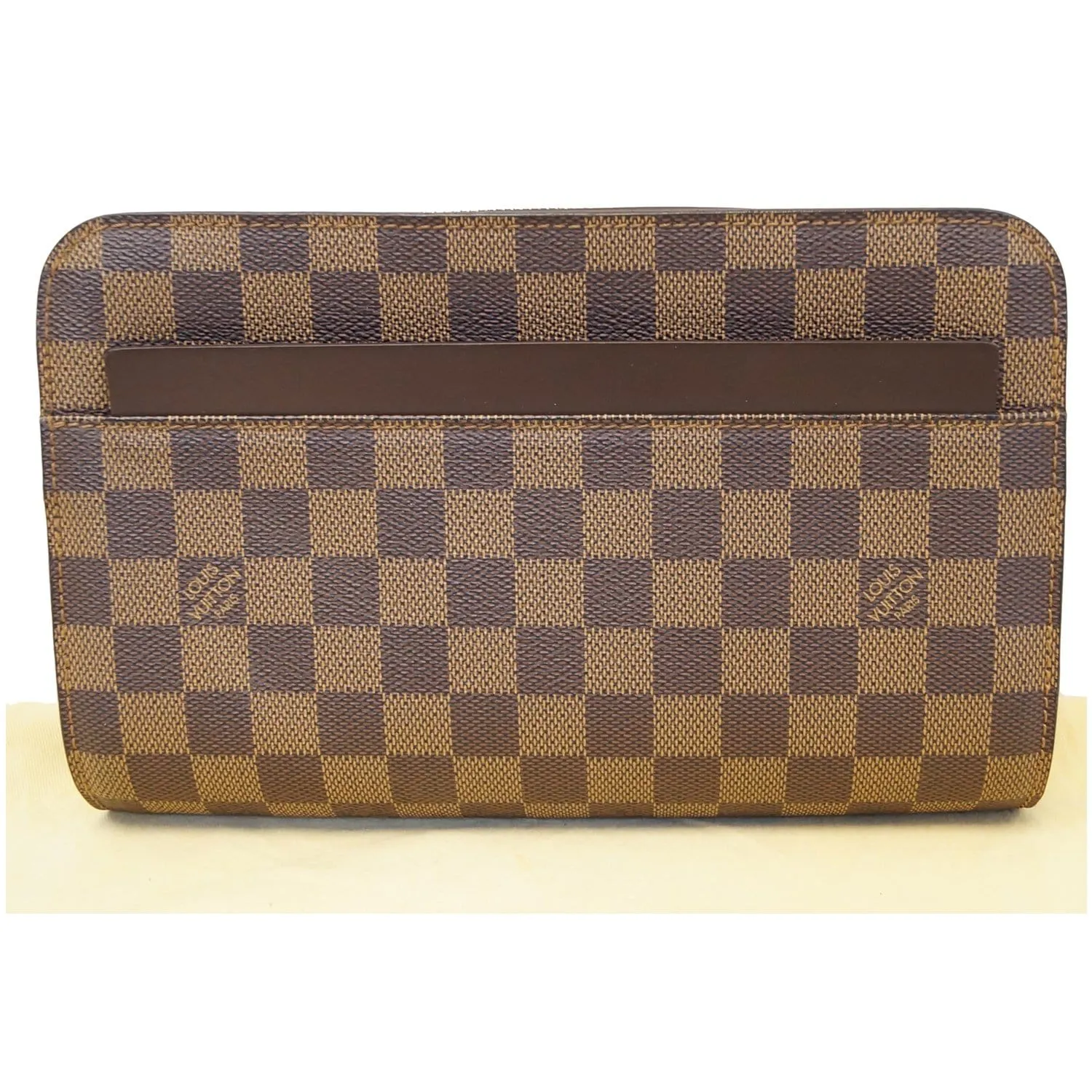 LOUIS VUITTON Saint Louis Damier Ebene Clutch Brown