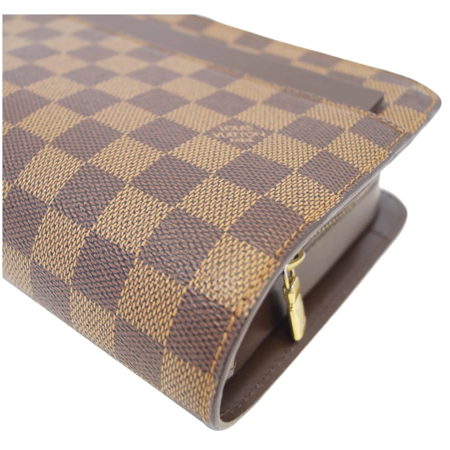 LOUIS VUITTON Saint Louis Damier Ebene Clutch Brown