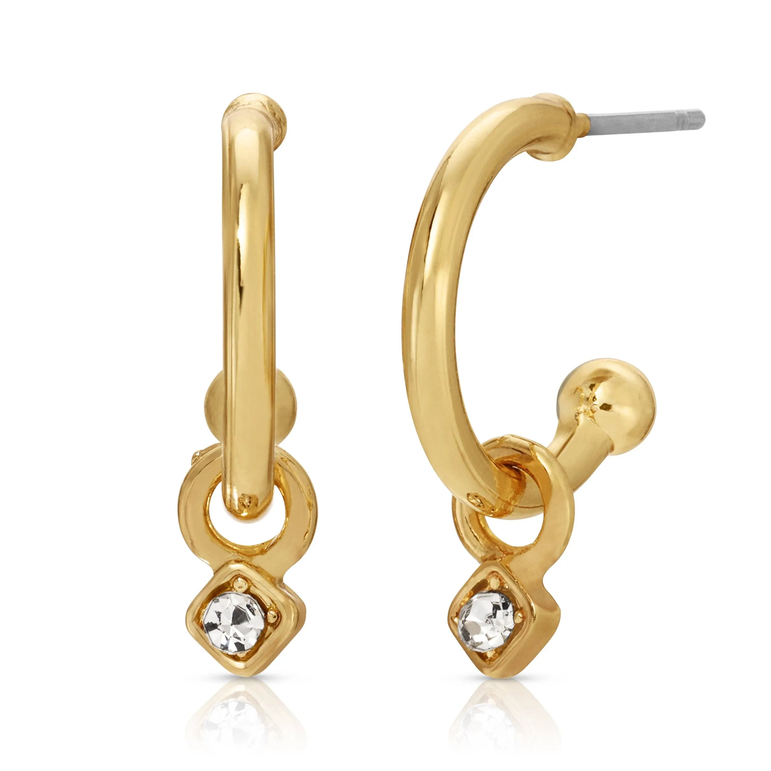 Lucky Feather Hoop Earrings - Sparkle Charm