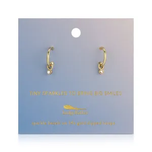 Lucky Feather Hoop Earrings - Sparkle Charm