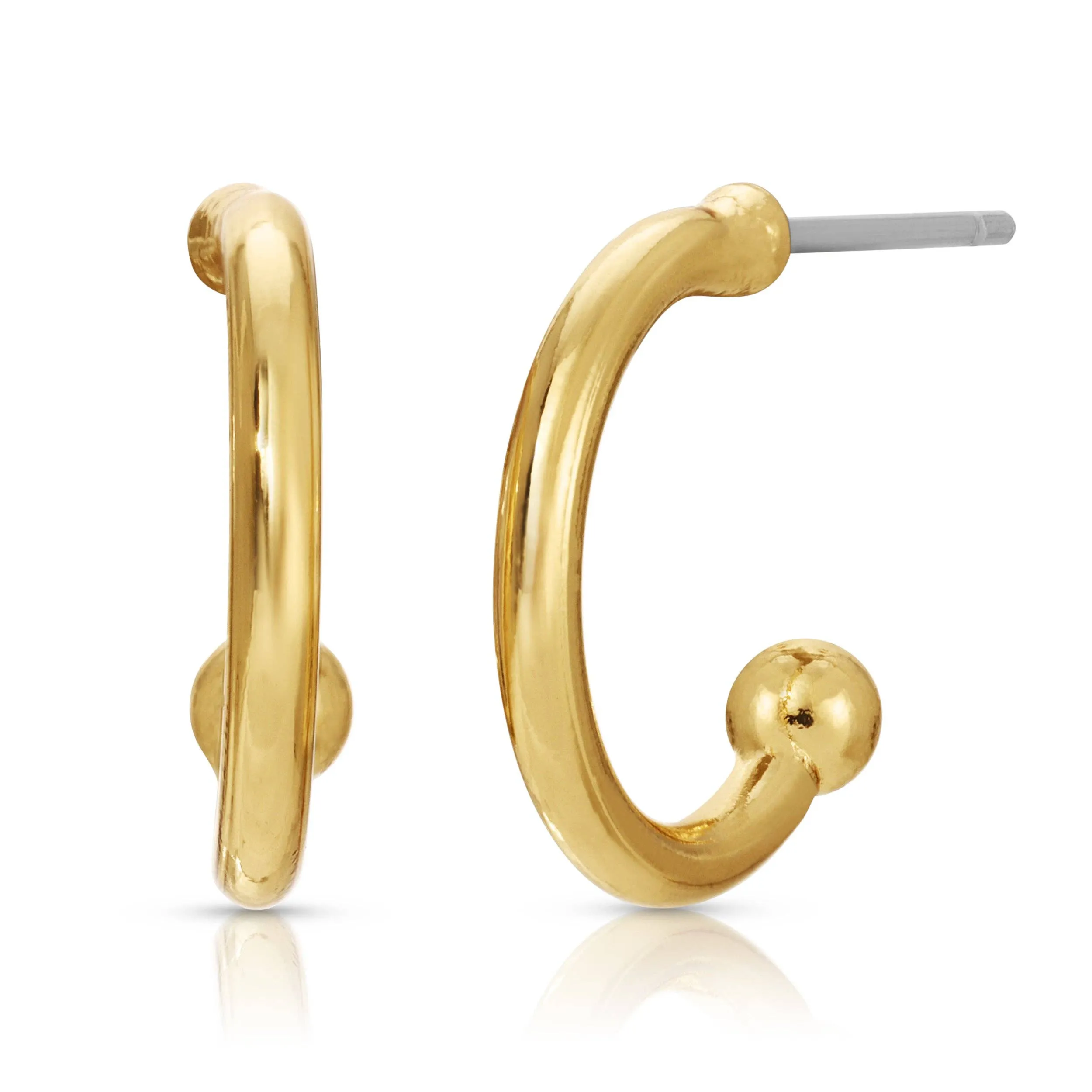 Lucky Feather Hoop Earrings - Sparkle Charm