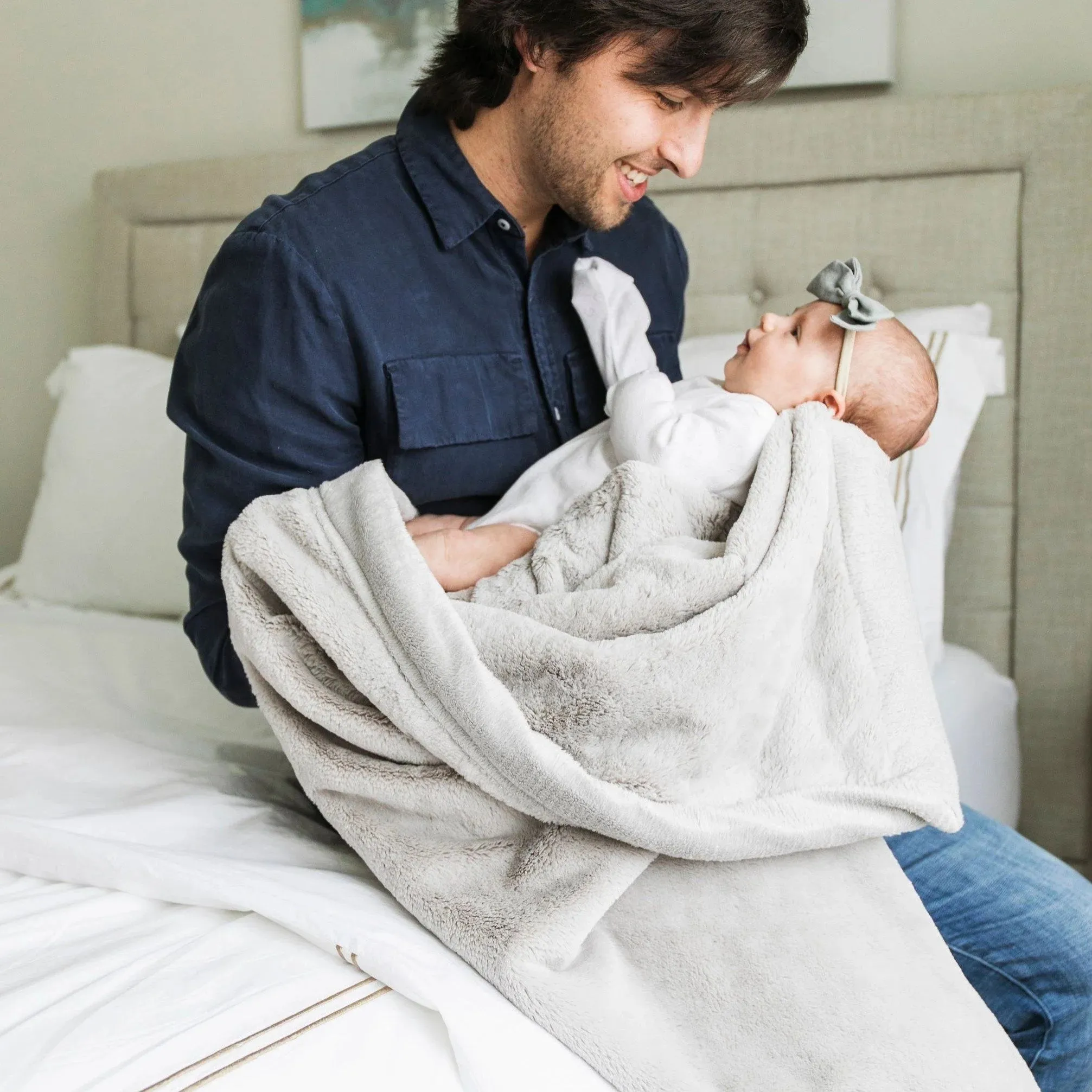 Lush Receiving Blanket • Feather