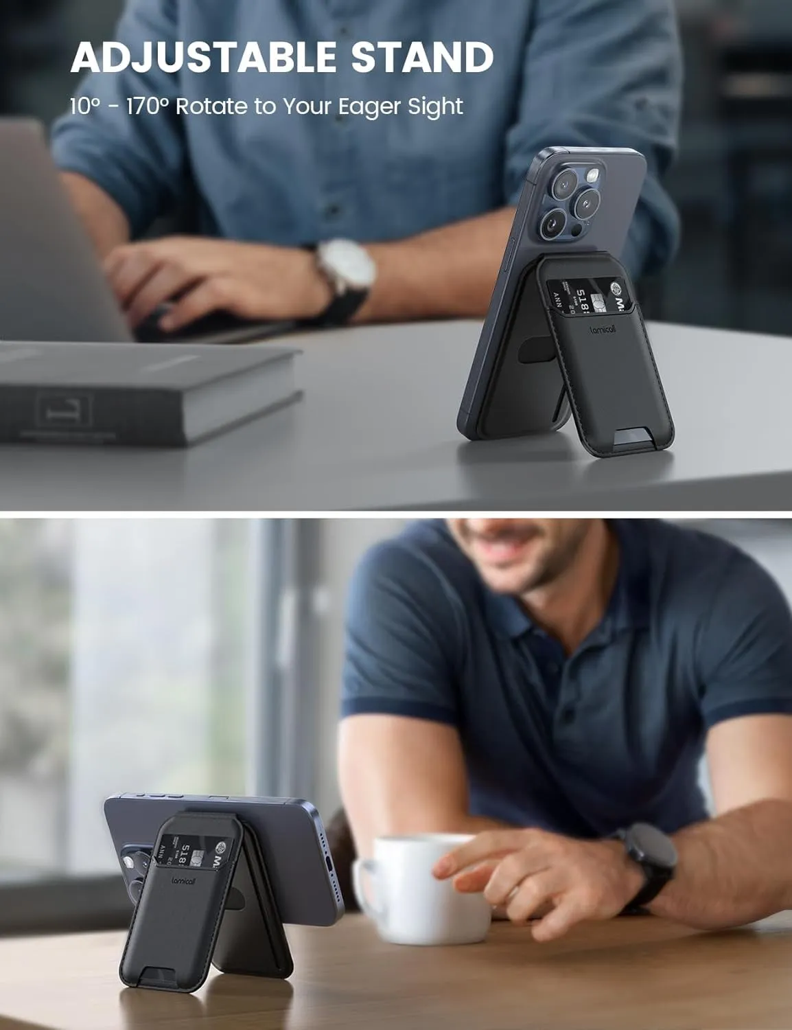 Magnetic Card Wallet Holder for MagSafe, Phone Wallet Stand