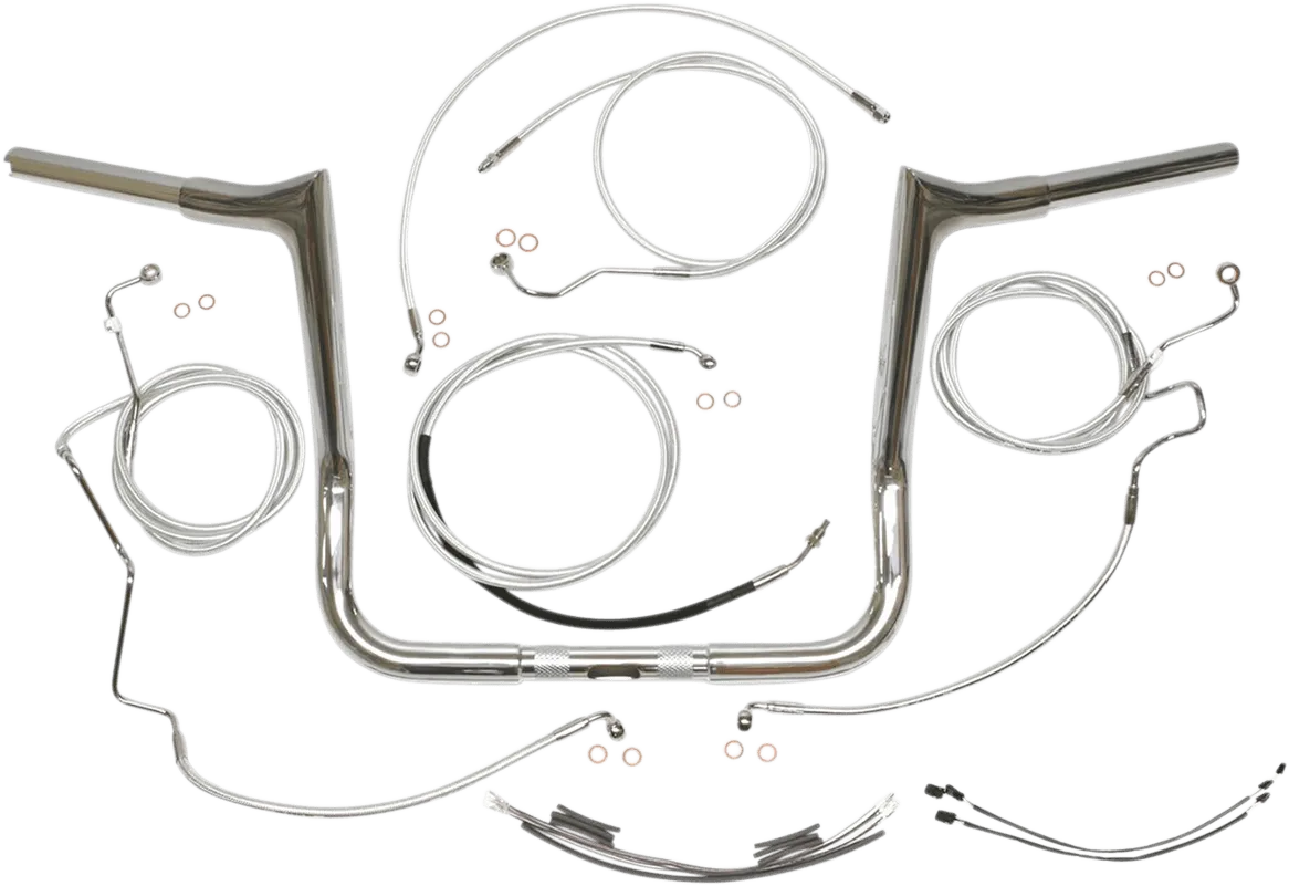 Magnum 38834-412 1-1/4in. Viking Bagger Handlebar Kit - 12in. - Chrome