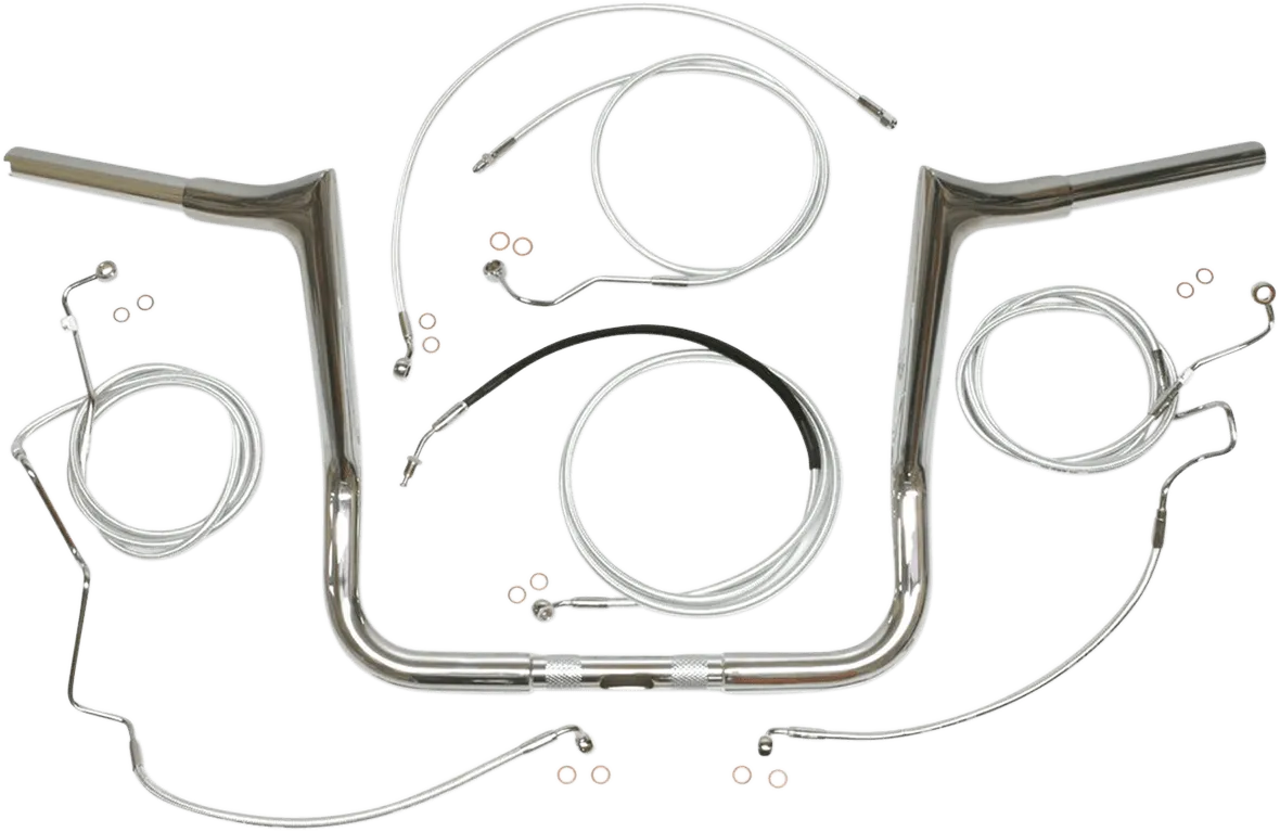 Magnum 38884-410 1-1/4in. Viking Bagger Handlebar Kit - 10in. - Chrome