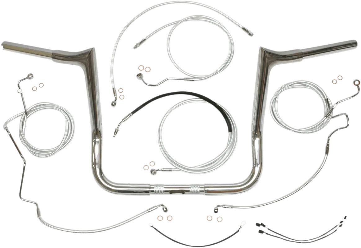 Magnum 38884-414 1-1/4in. Viking Bagger Handlebar Kit - 14in. - Chrome