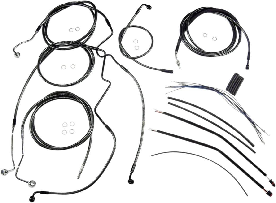 Magnum 487921 Black Pearl Handlebar Installation Kit for 12-14in. Ape