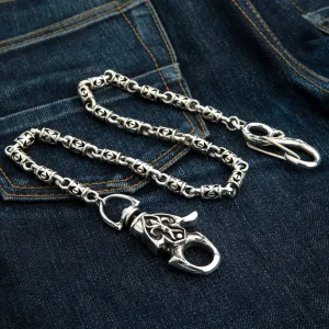Maltese Iron Cross Sterling Silver Wallet Chain