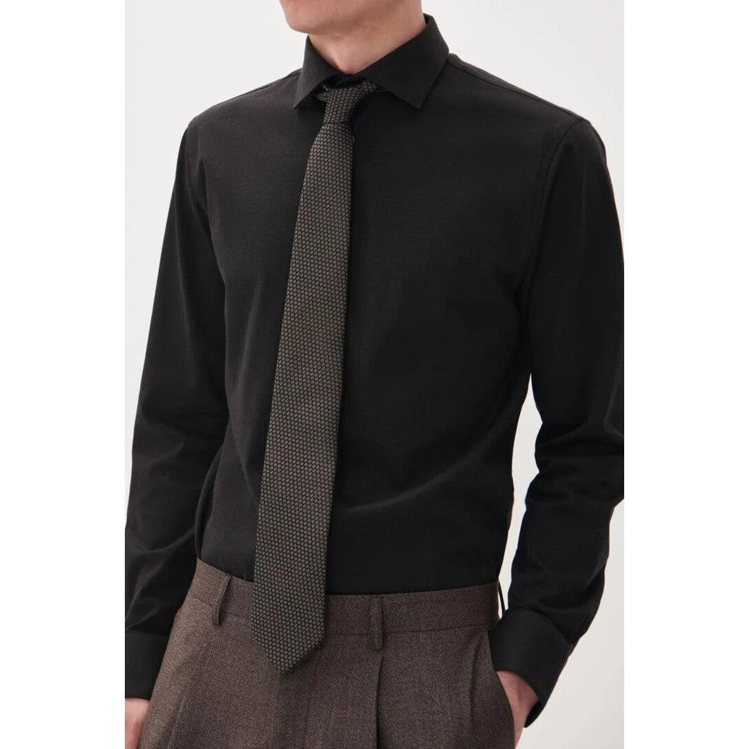 MARC STRETCH TONAL HERRINGBONE SHIRT