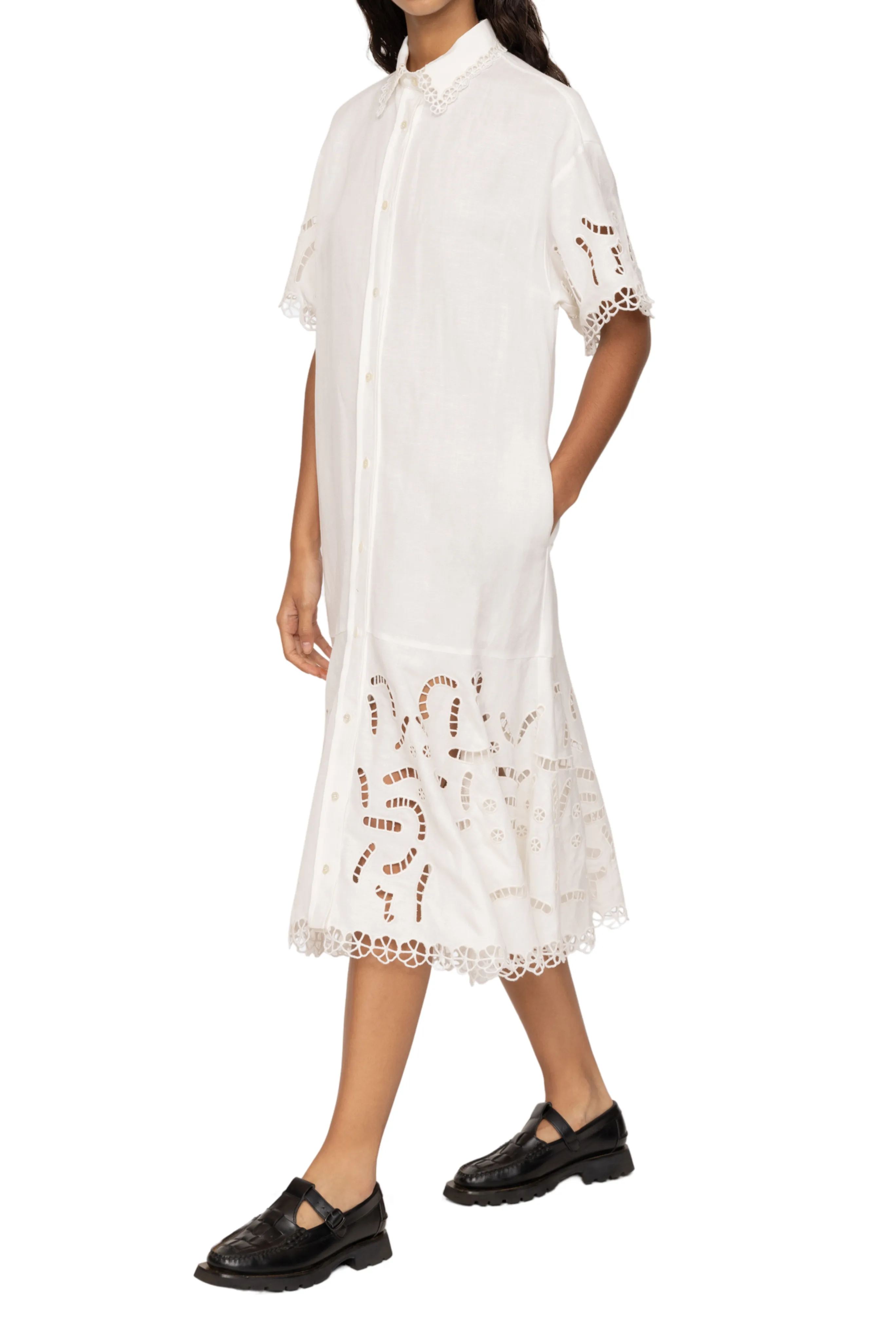 Marja Embroidery Shirt Dress