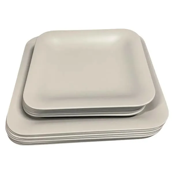 Matte Beige Plates (Set of 10)