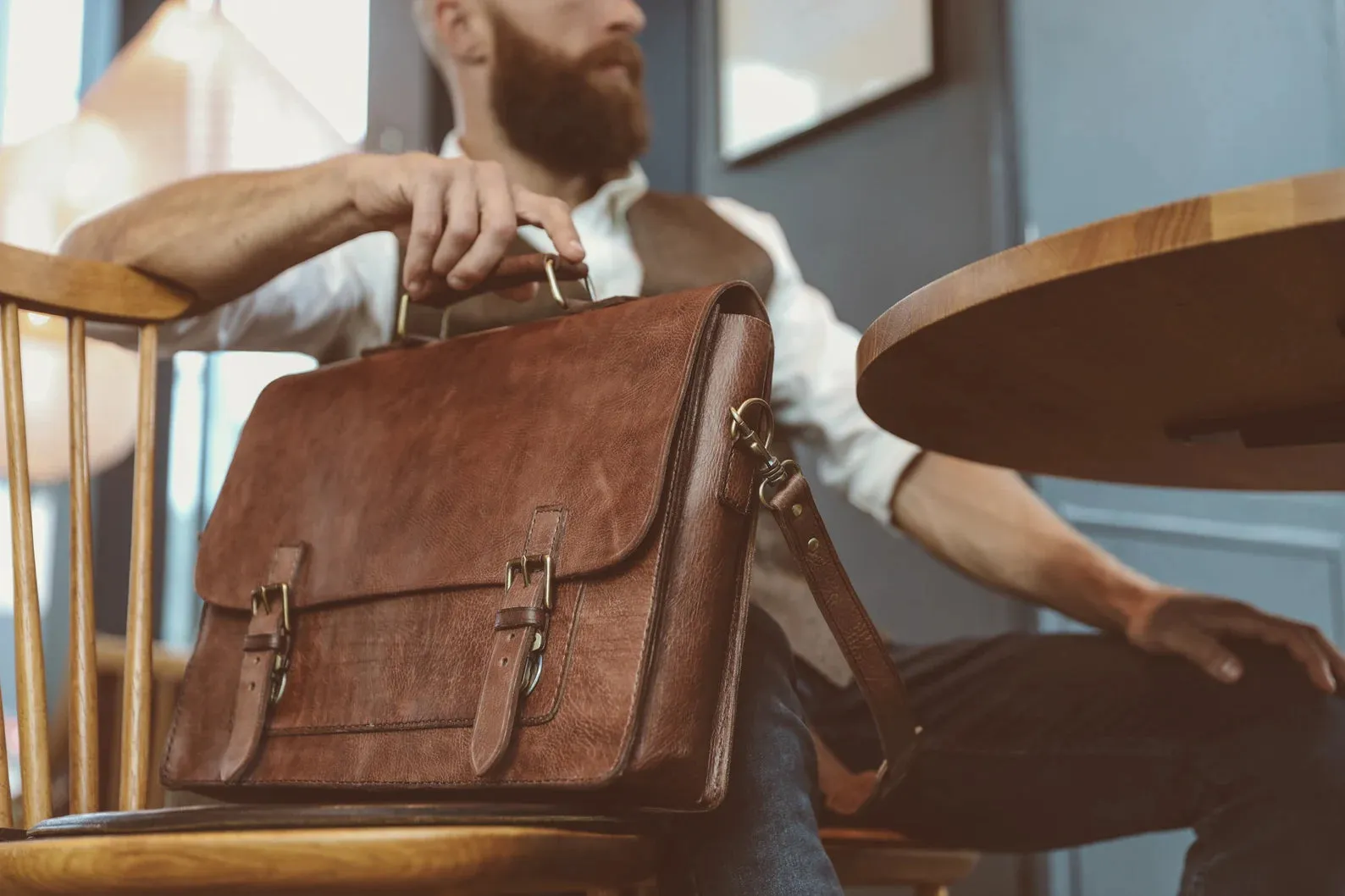 Messenger Bag, Leather Briefcase