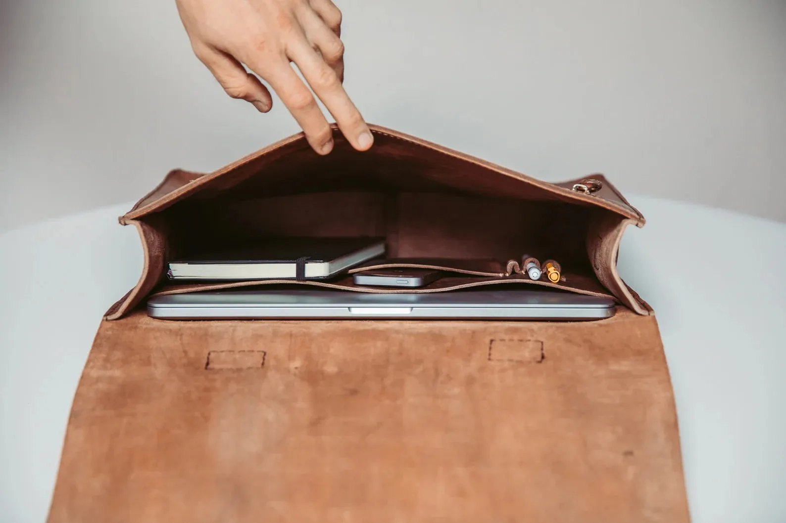 Messenger Bag, Leather Briefcase