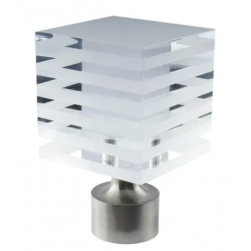 Metro Striped Block Finial for 1-1/8" Rod