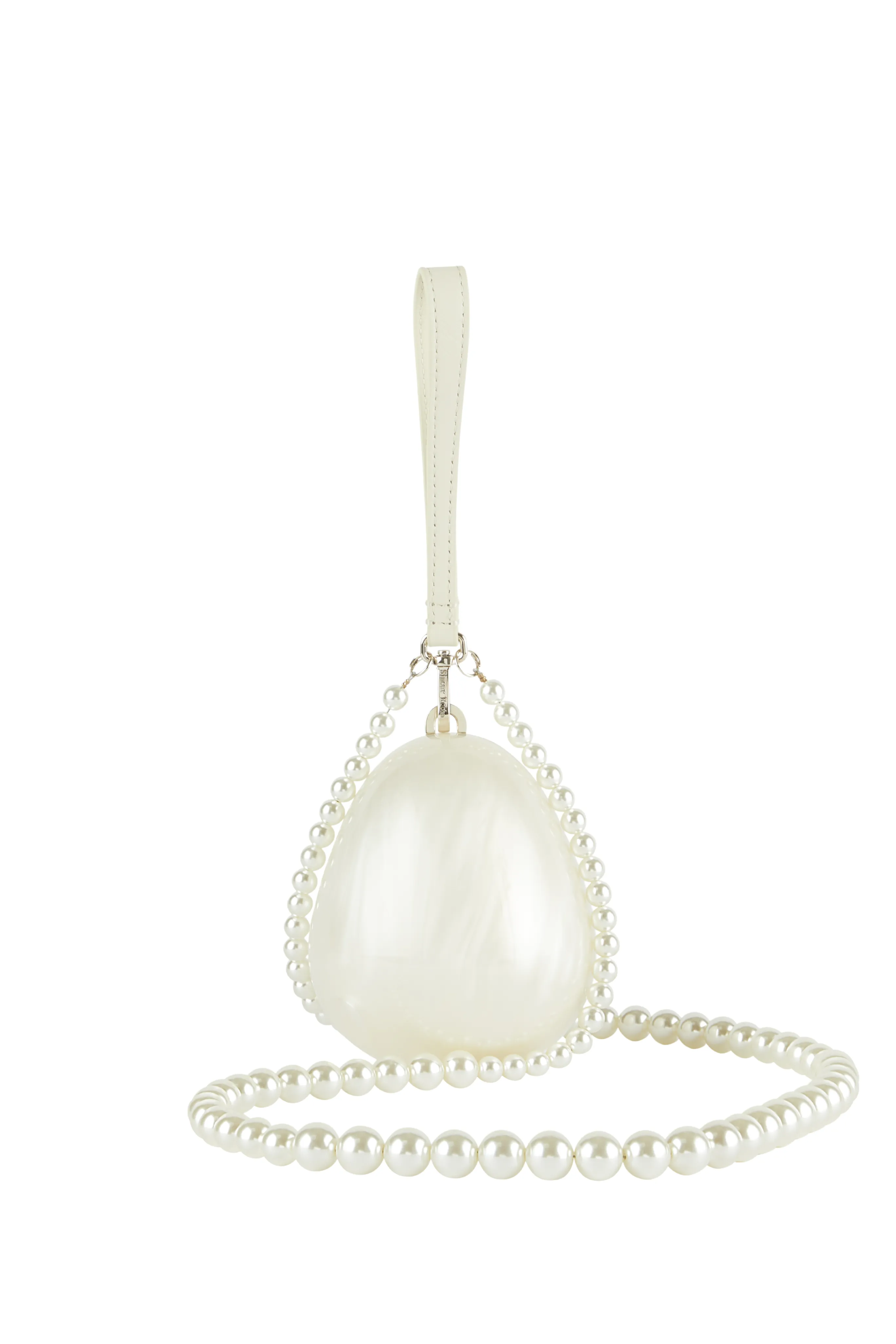 Micro Egg Bag with Pearl Crossbody