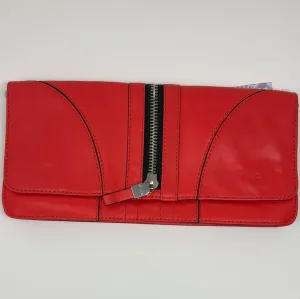 Milly Red leather Singleflap Zipper
