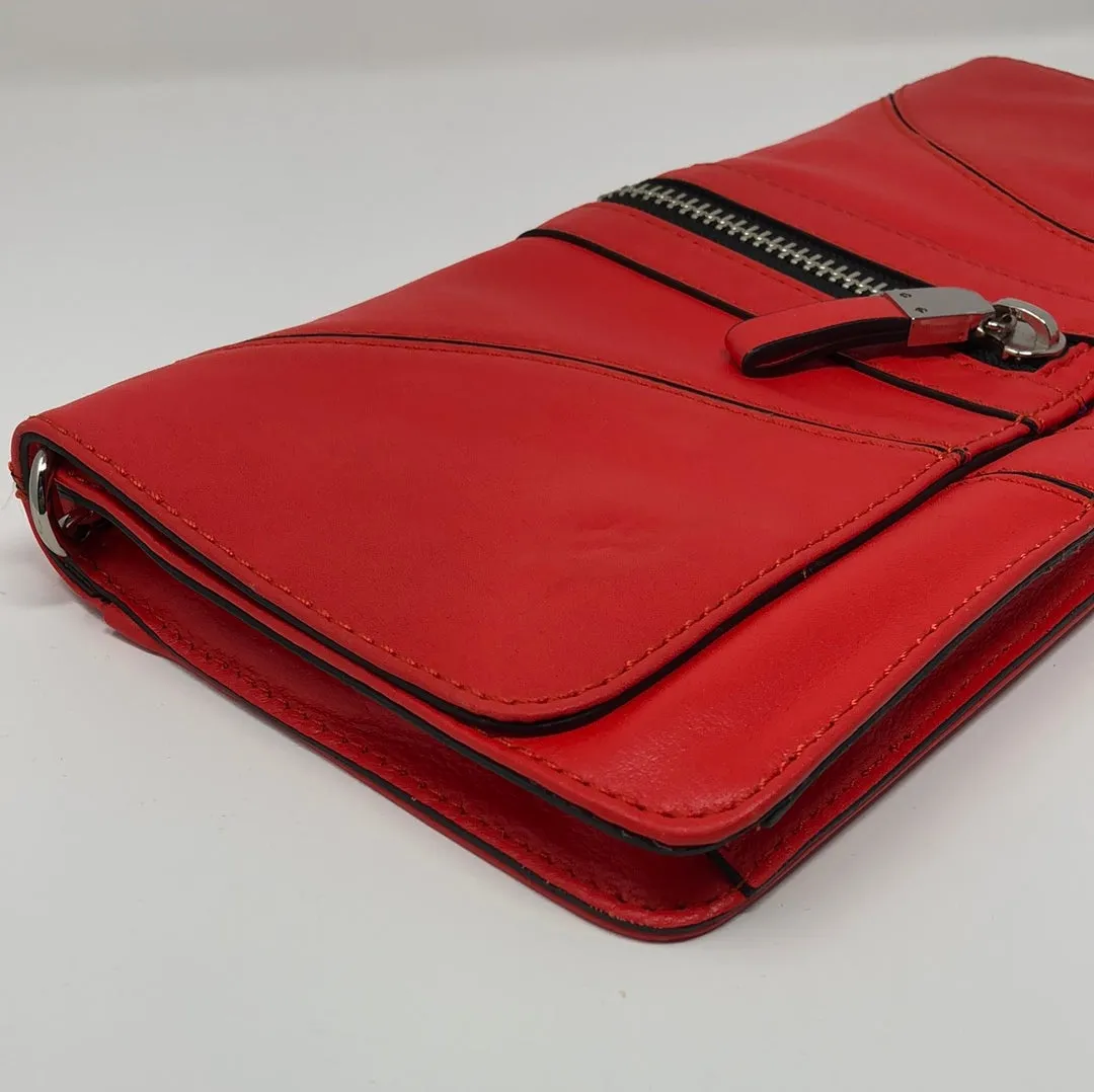 Milly Red leather Singleflap Zipper
