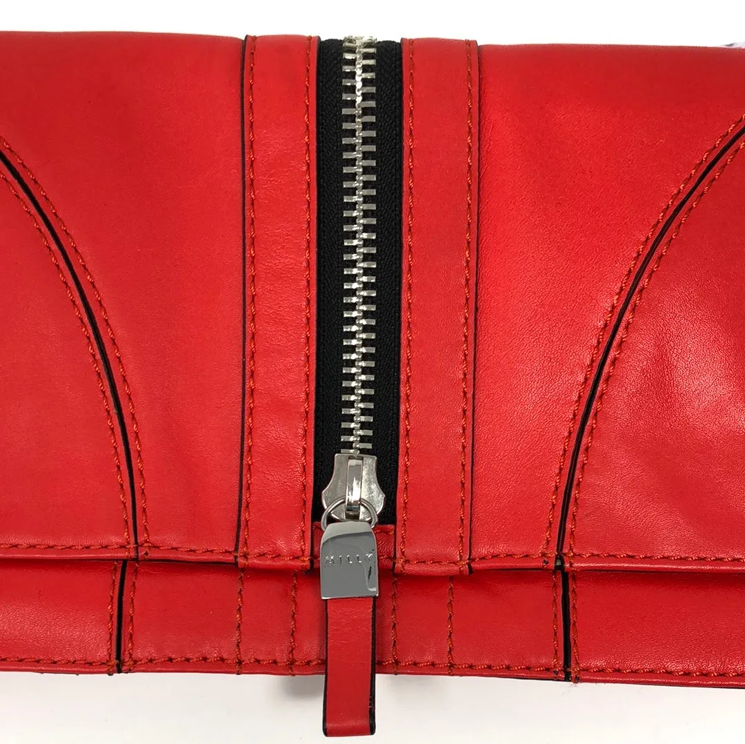Milly Red leather Singleflap Zipper