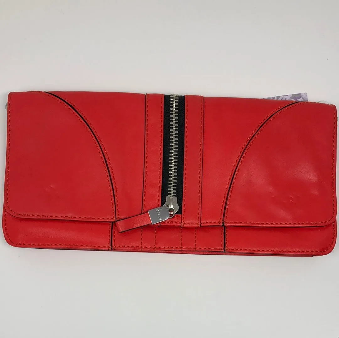 Milly Red leather Singleflap Zipper