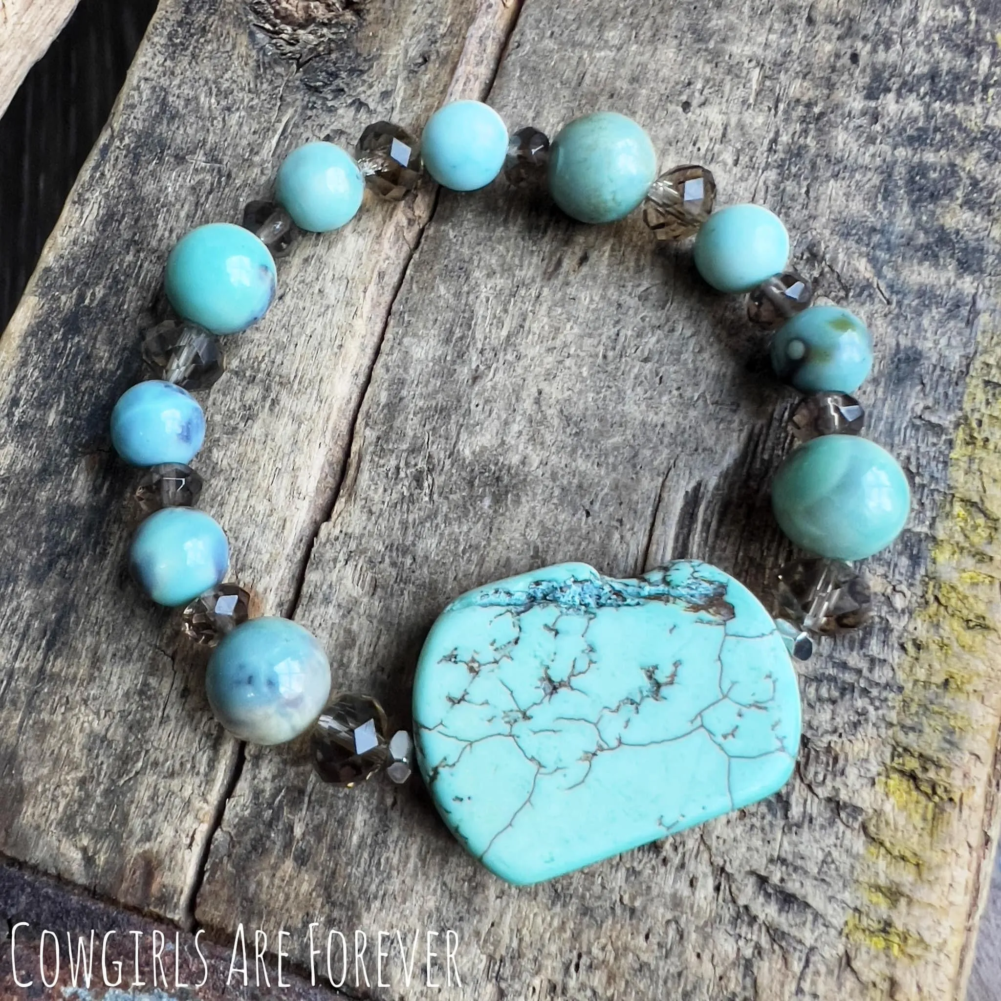 Milo | Howlite and Aqua Agate Bracelet