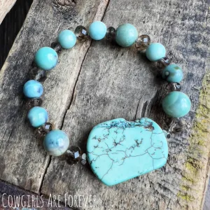 Milo | Howlite and Aqua Agate Bracelet