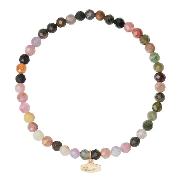Mini Faceted Stone Stacking Bracelet - Multiple Options