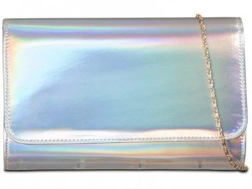 Monica Folded Hologram Clutch Bag