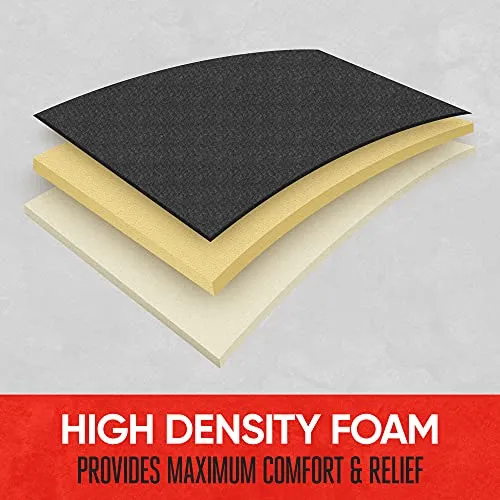 Motor Trend Black Faux Leather 2-Pack Car Seat Cushion for Front Seats, Padded Car Seat Protector with Storage Pockets, Premium Front Seat Covers for Cars, Interior Covers for Auto Truck Van SUV